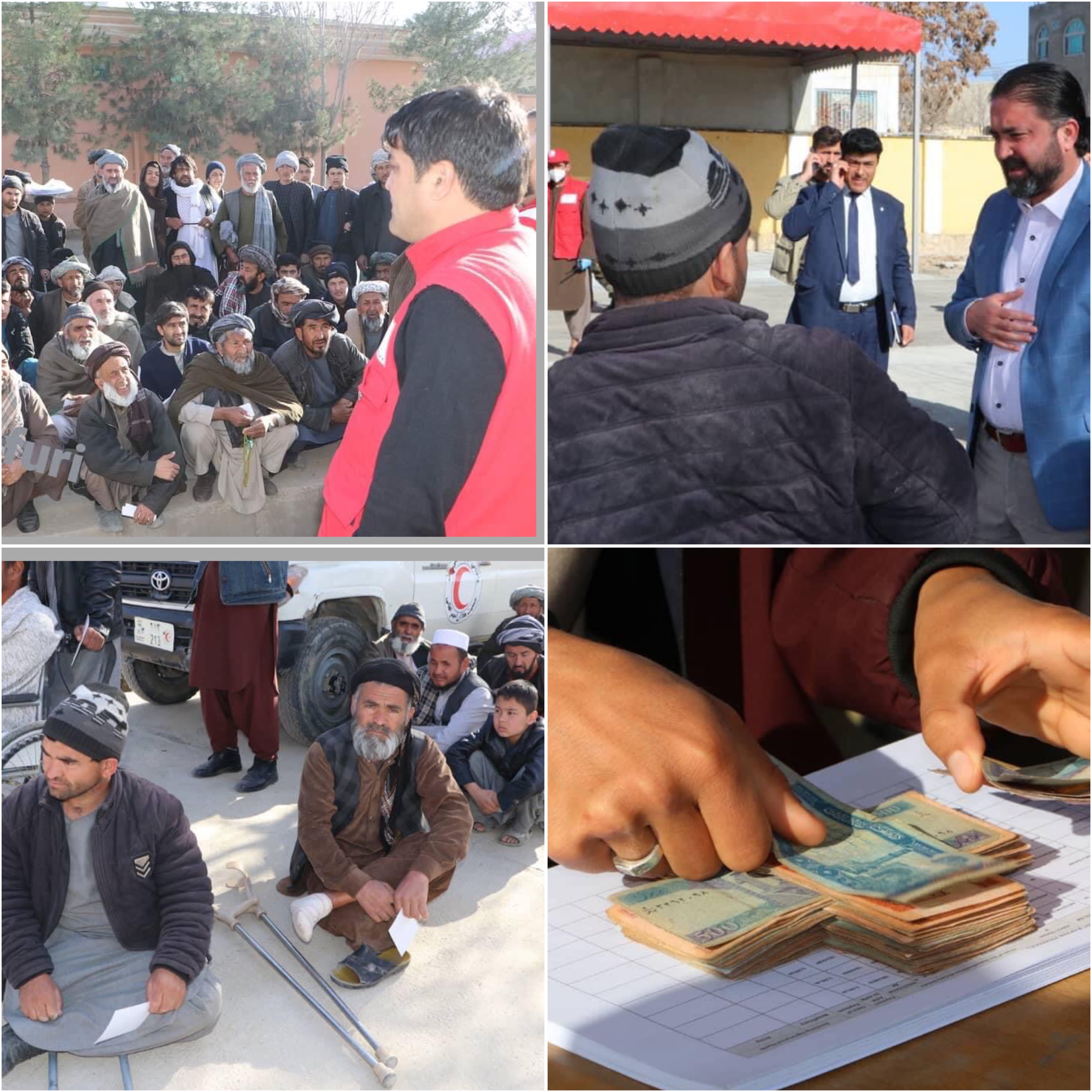 په فاریاب کې له ٦٠٠ کورنیو سره د افغاني سرې میاشتې ټولنې نقدي مرسته!