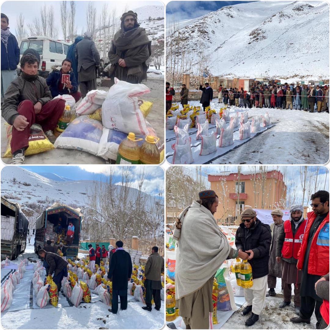جمعیت هلال احمر افغانی برای ۶۰۰ خانواده دیگر در ولایت پنجشیر مواد غذایی مساعدت نمود!
