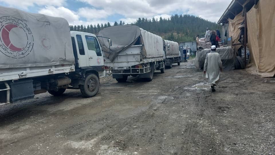 از جانب هلال احمر افغانی در مناطق زلزله زده ولایات خوست و پکتیکا علاوه بر کمک های نقدی از گدام های دفتر مرکزی هلال احمر افغانی در ۱۵ موتر مقدار ۴۰۰۰ تخته کمپل، ۸۰۰ باب خیمه، ۸۰۰ سیت آشپزخانه، ۸۰۰ تخته ترپال، ۱۶۰۰ عدد بوشکه آب، صد ها تخته توشک، بالشت ها، لحاف و مواد غذایی کمک ارسال گردید