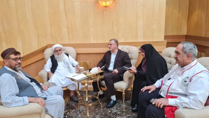 افغاني سرې میاشتې سرپرست عمومي رئیس ښاغلي مولوي مطیع الحق او د ایران د سرې میاشتې پلاوي د سعودي عربستان د جدې په ښار کې لیدنه ترسره کړه!