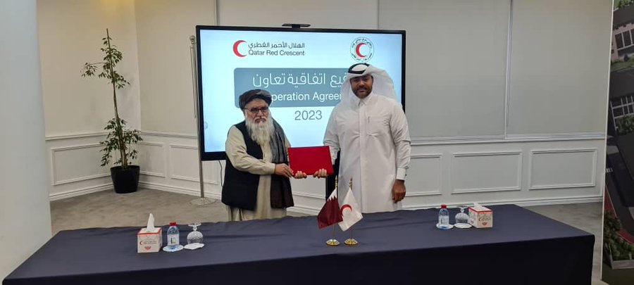 قراردادی بنام «زمستان گرم» میان هلال احمر افغانی و هلال احمر قطر امضا شد!