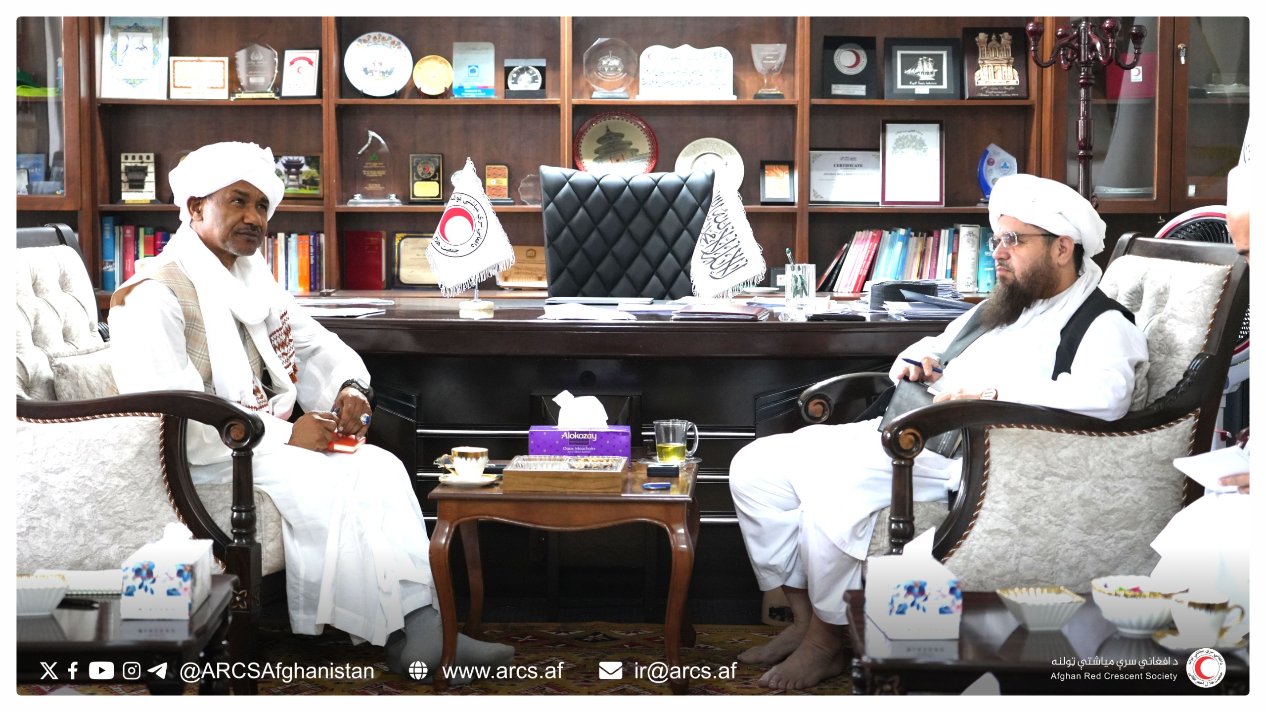 افغانستان ته د ملي ټولنو نړیوال فدراسیون د پلاوي سفر؛ د بشري همکاریو د پراختیا او ګډو همکاریو ژمنه وشوه