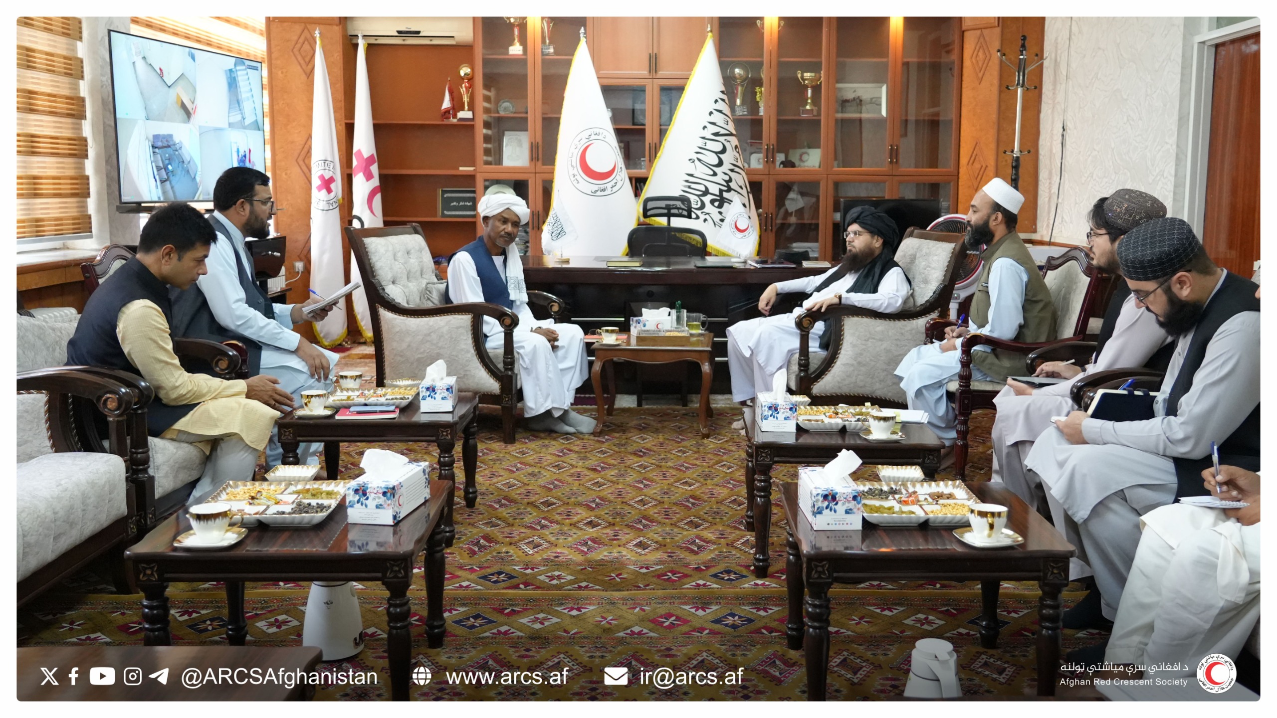 ARCS President Meets New Acting Head of the IFRC for Afghanistan to Address Refugee Challenges