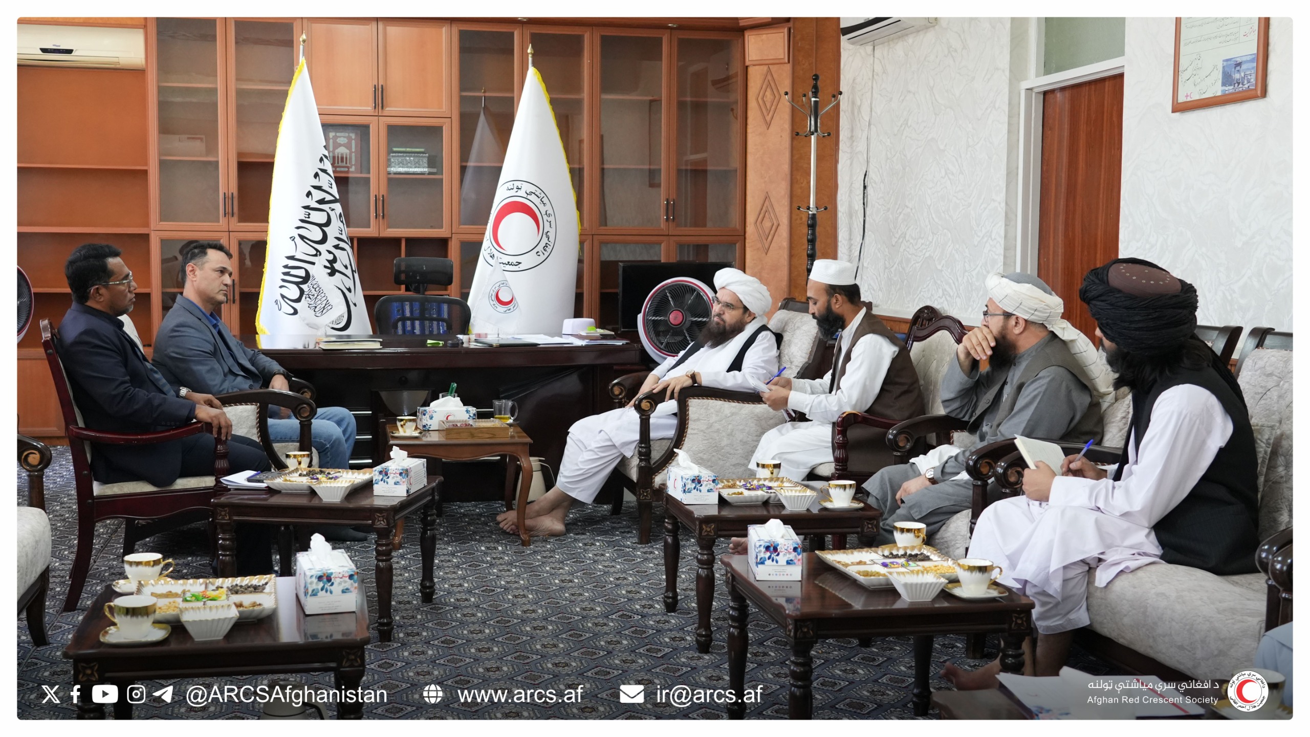 General President of ARCS Holds Farewell and Introduction Meeting with the Former and New Head of the Norwegian Red Cross
