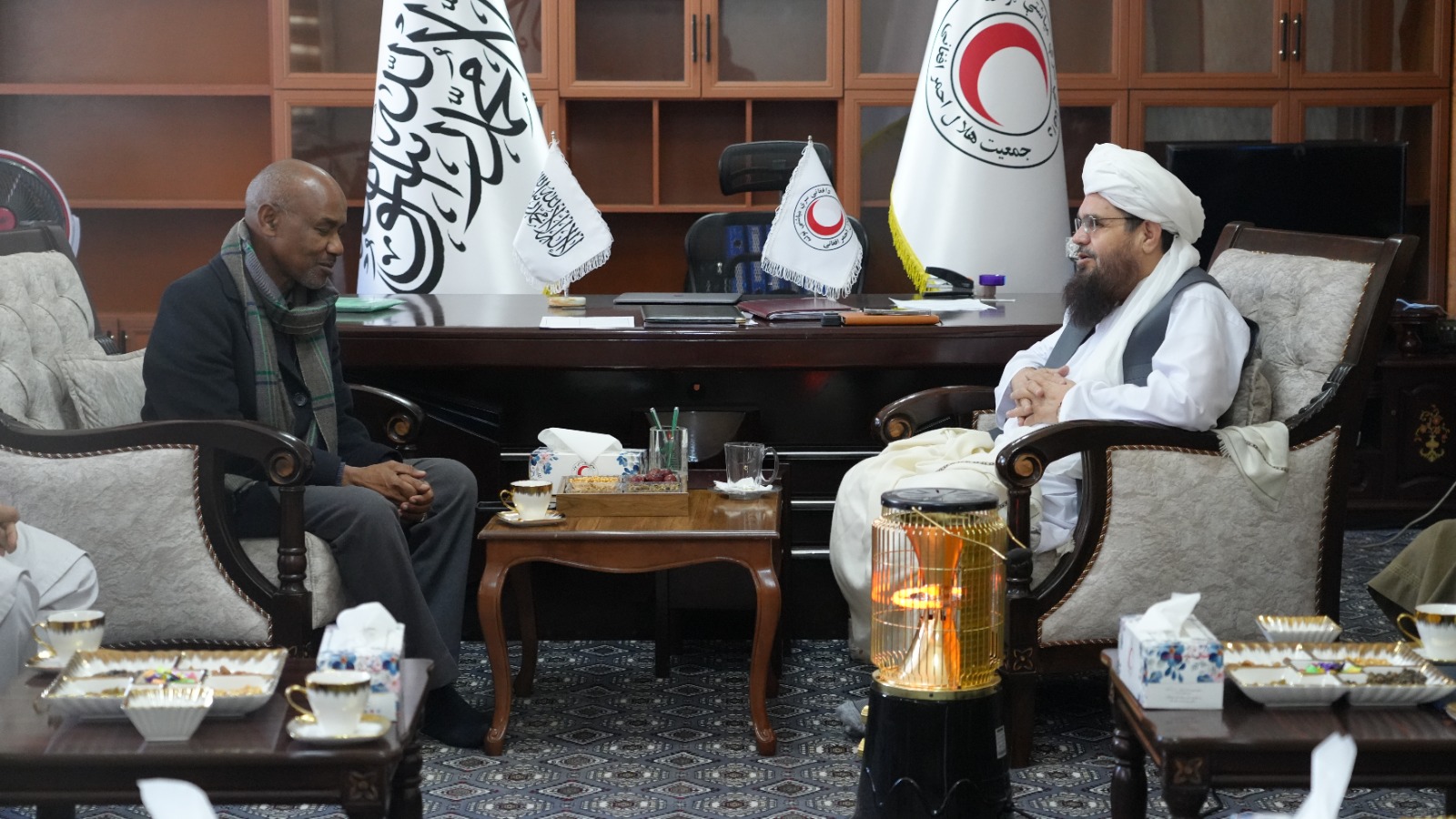 مسئول برنامه‌های فدراسیون بین‌المللی در افغانستان با رهبری هلال‌احمر دیدار تودیعی نمود