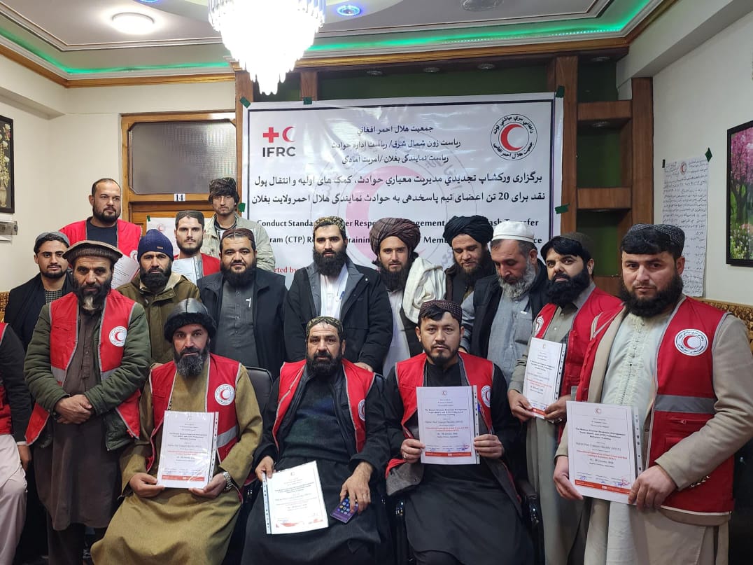 بغلان؛ د پېښو مديريت د ظرفيت لوړونې روزنيز ورکشاپ پای ته ورسېد